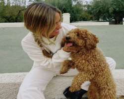 She loves to play with her dog, Steve.
